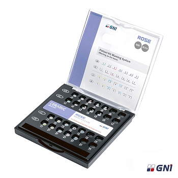 Набор керамических лигатурных брекетов Rose 5-5 345H Upper/Lower MBT 022